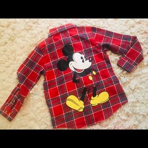 Kids plaid Disney shirt